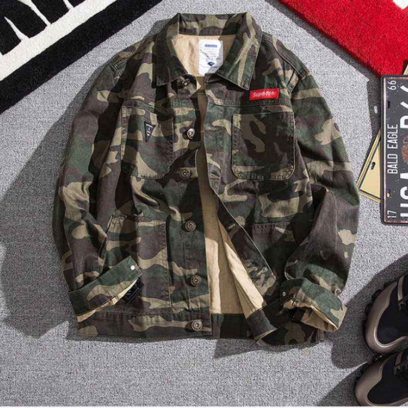 Streetwear Brand Denim - Denim jacket 2021 autumn winter American