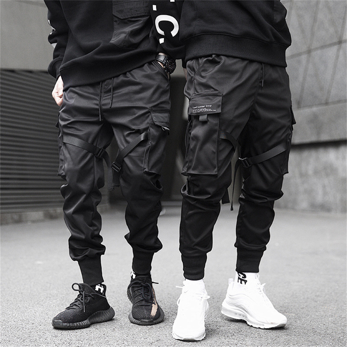 Black Hip Hop Cargo Pants Summ - Streetwear Brand Clothing ulasan dan harga