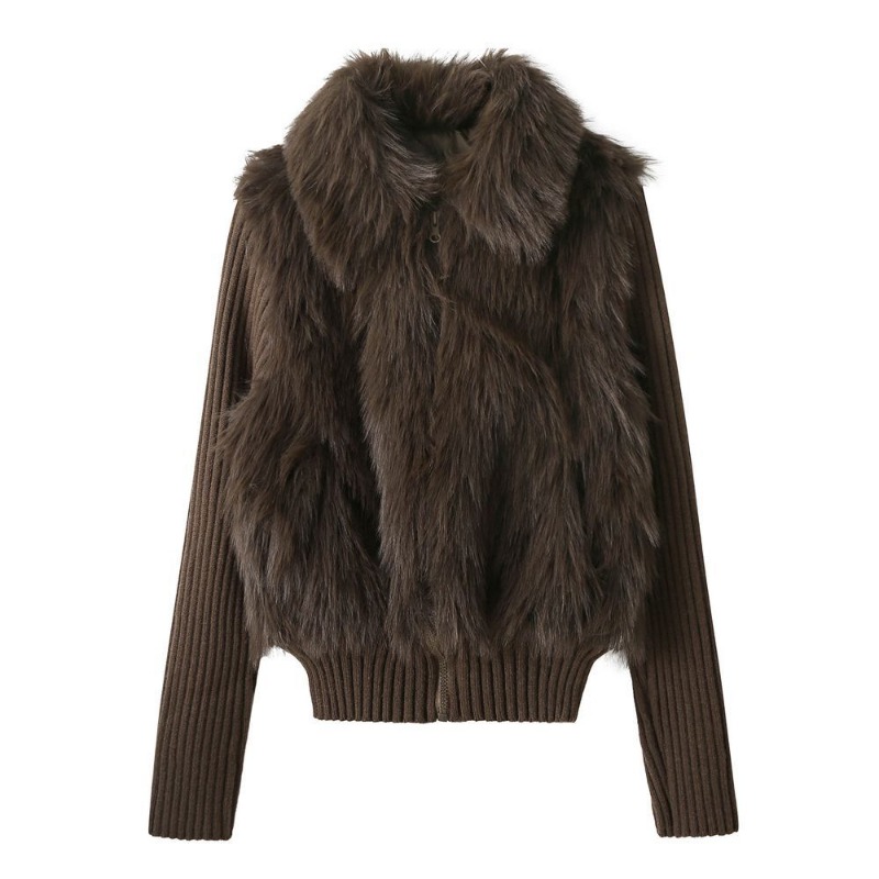 Winter Faux Fur Jacket Women F - Streetwear Brand Clothing ulasan dan harga
